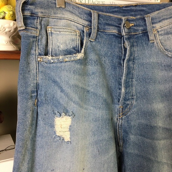 New LOST DAZE Washed Blue Denim Portal Jeans Size 31 $850 - Picture 5 of 14